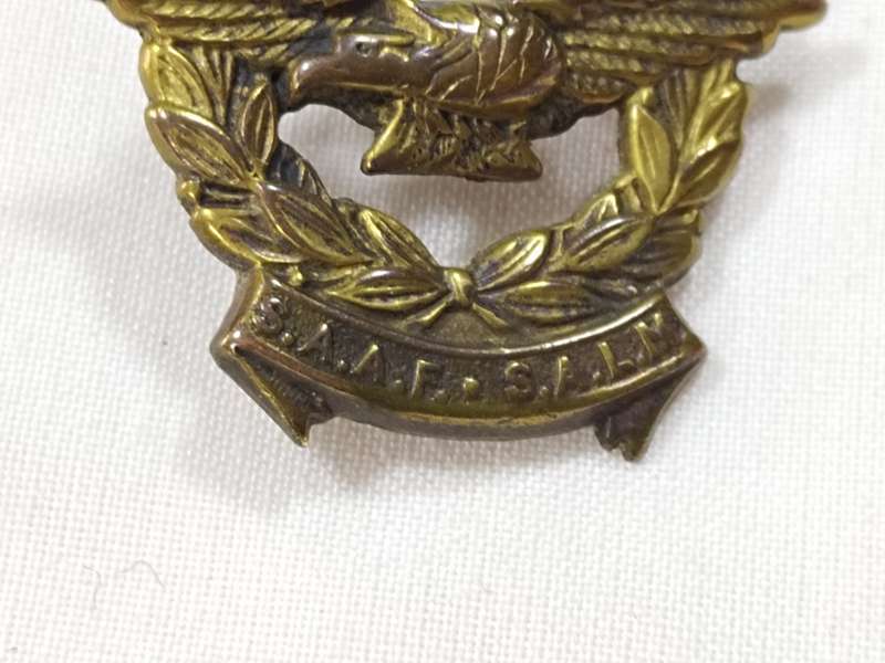 World War II South African Air Force Cap Badge