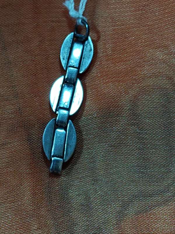 Silver tone marcasite pendant