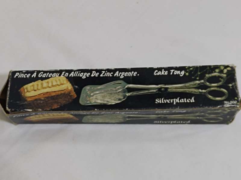 Silver plated bread/cake tongs Two Available Bid per item)