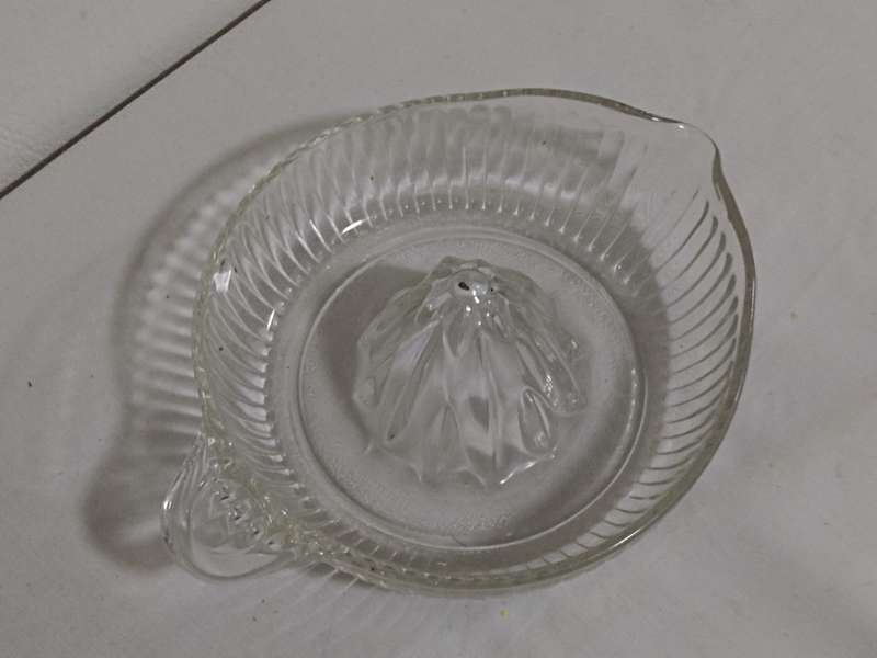 Vintage glass lemon juicer