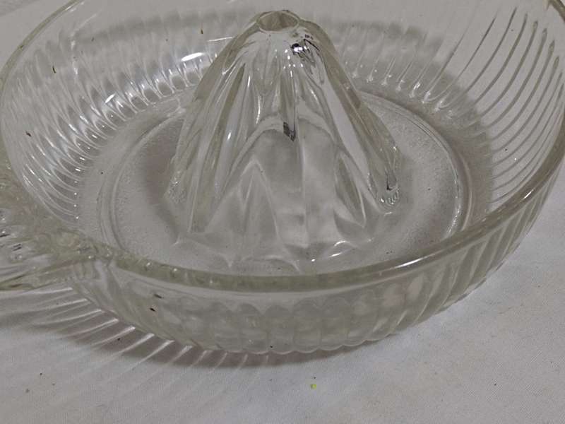 Vintage glass lemon juicer