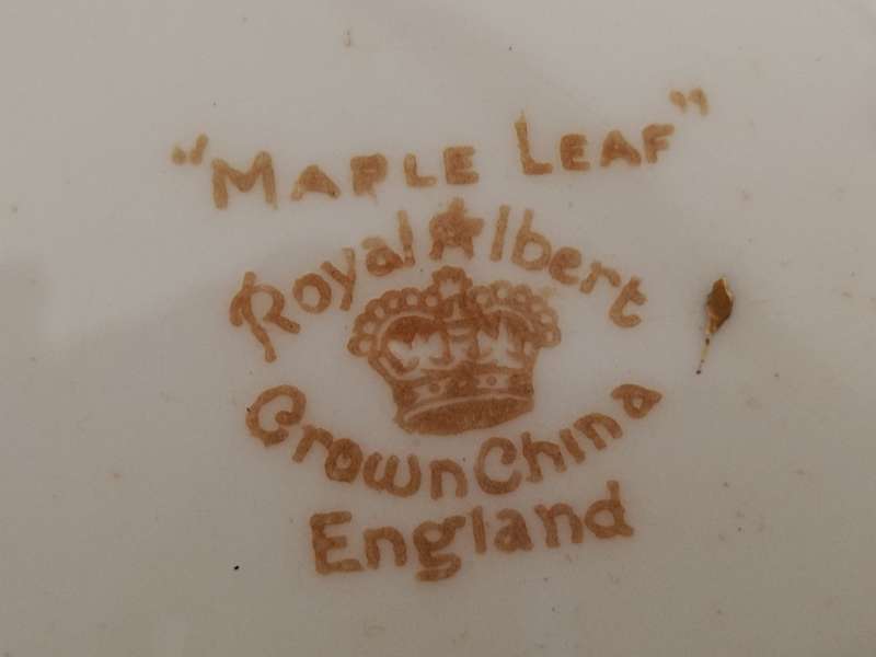 Royal Albert Crown China Maple Leaf trio