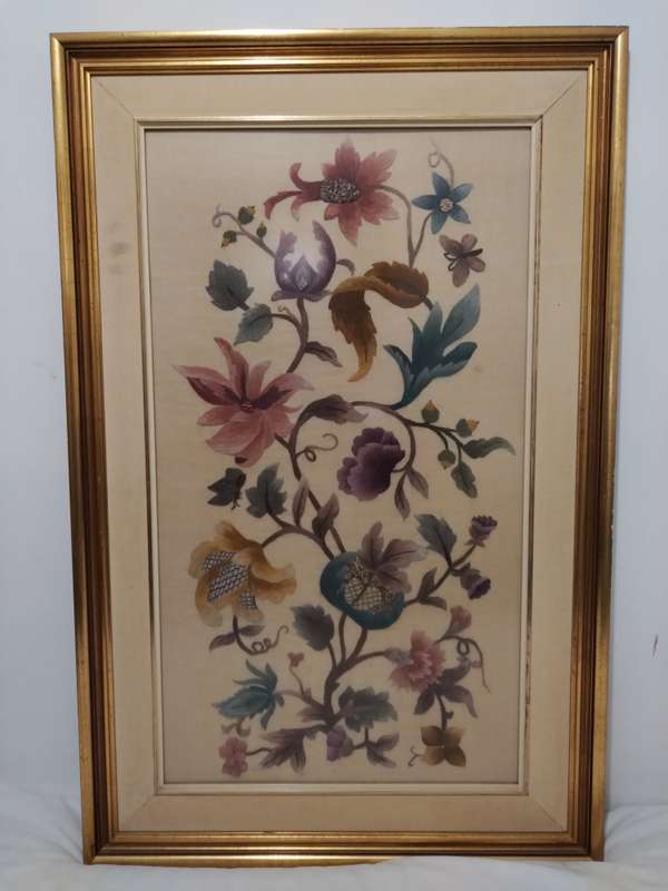 Vintage short and long stitch tapestry