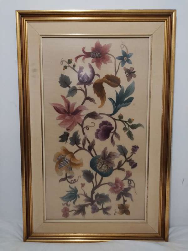 Vintage short and long stitch tapestry