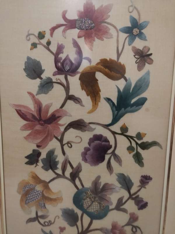 Vintage short and long stitch tapestry