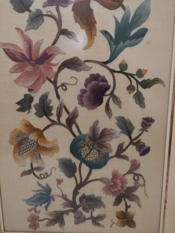 Vintage short and long stitch tapestry