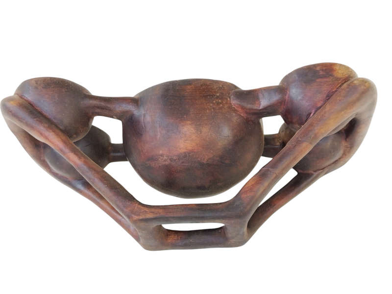 African: Wooden traditional serving bowl