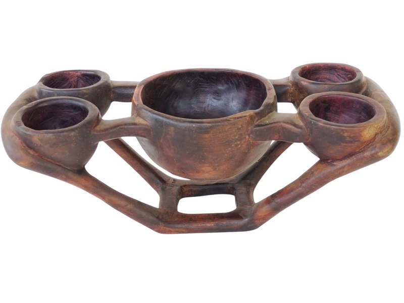African: Wooden traditional serving bowl