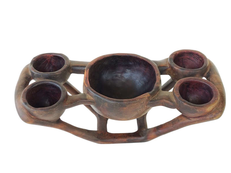 African: Wooden traditional serving bowl