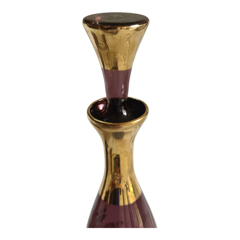 Vintage Murano Decanter with glasses. Hand painted