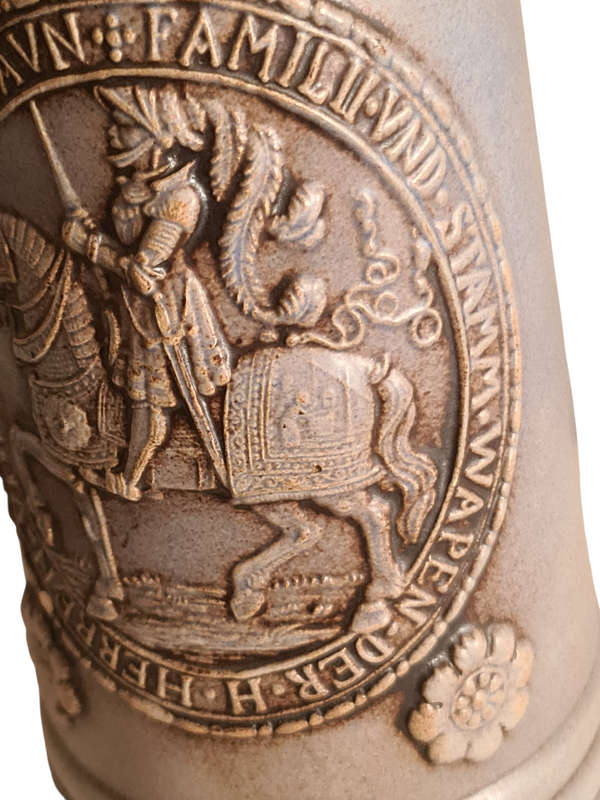 Vintage Gerz German Beer Stein Graffen V Dhavn, Family Crest