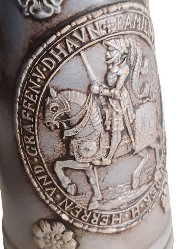 Vintage Gerz German Beer Stein Graffen V Dhavn, Family Crest