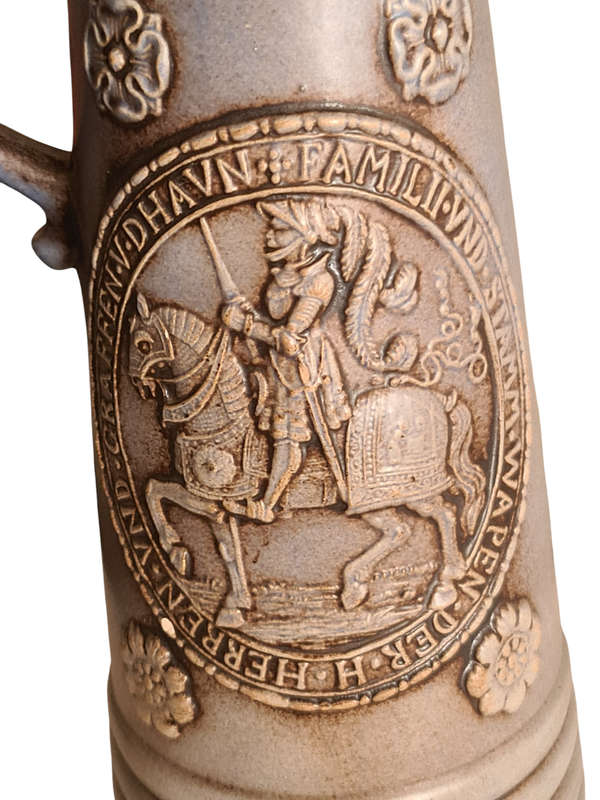 Vintage Gerz German Beer Stein Graffen V Dhavn, Family Crest