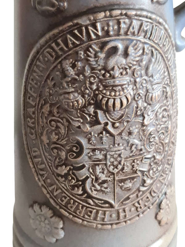 Vintage Gerz German Beer Stein Graffen V Dhavn, Family Crest