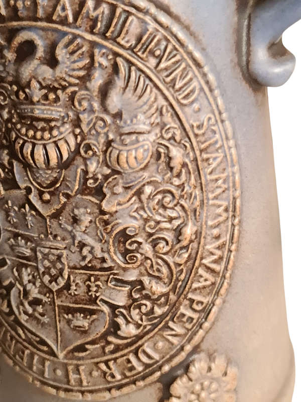 Vintage Gerz German Beer Stein Graffen V Dhavn, Family Crest