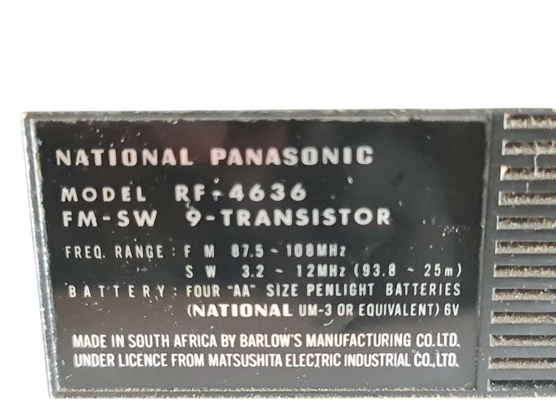 National Panasonic portable Radio