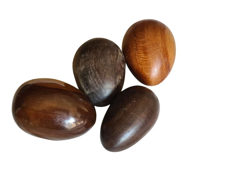 X4 Vintage Wooden Eggs