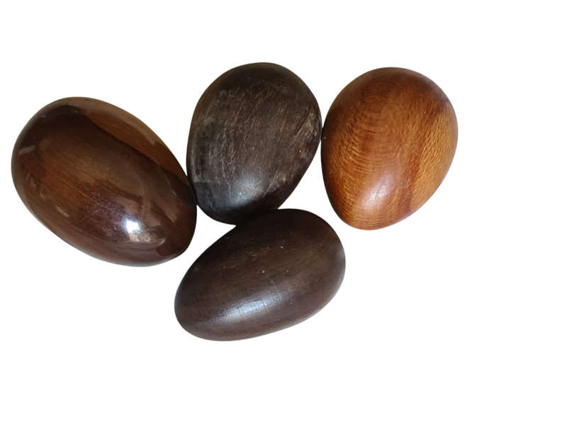 X4 Vintage Wooden Eggs