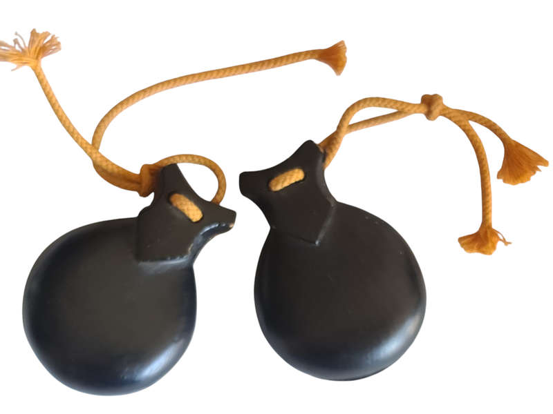 Vintage Castanet Spanish Flamenco Castanets Percussion Rhythm Musical Instrument.