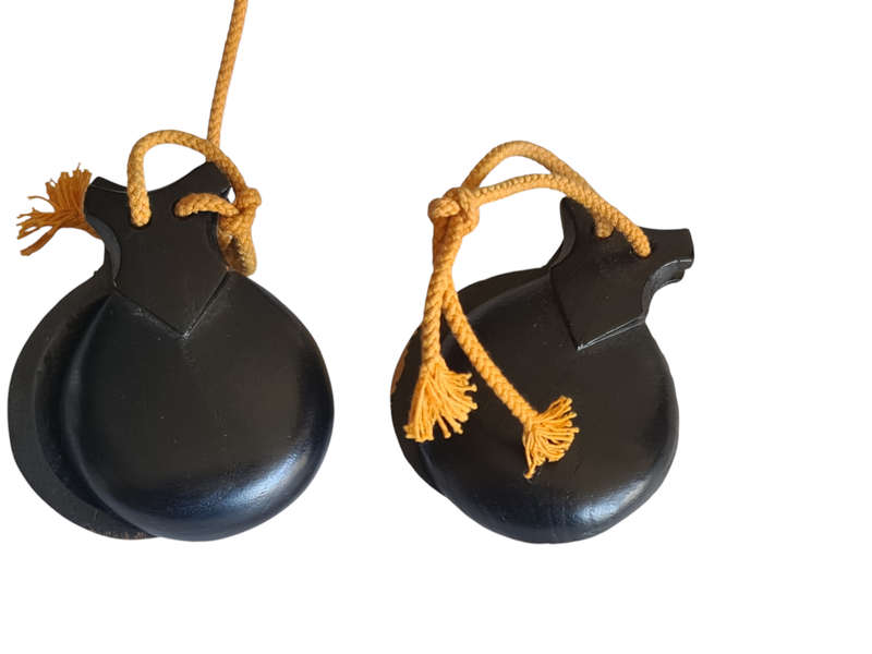 Vintage Castanet Spanish Flamenco Castanets Percussion Rhythm Musical Instrument.