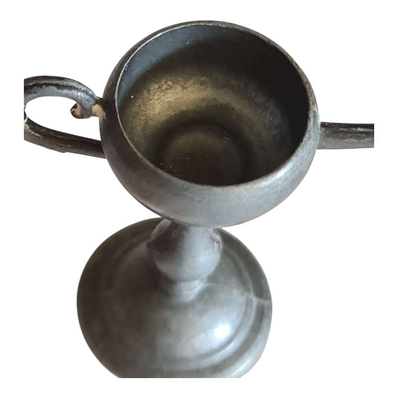 Miniature pewter style lamp
