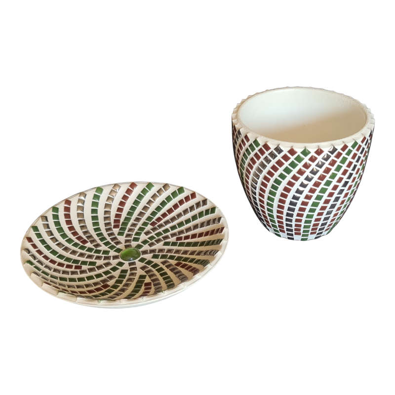 Mosaic Bowl and plant holder