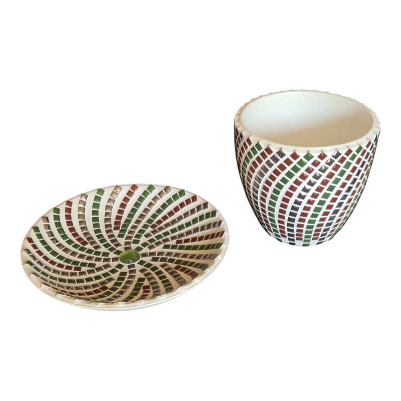 Mosaic Bowl and plant holder