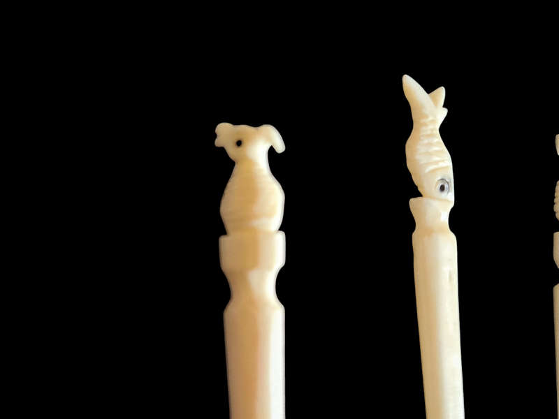 Vintage Cocktail Appetizer Skewers Hors D'oeuvres Picks Faux Ivory