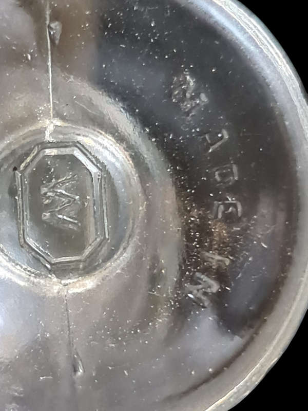 Vintage W T.M. Clear Glass Eye Wash Cup Ocular Care Collectible England