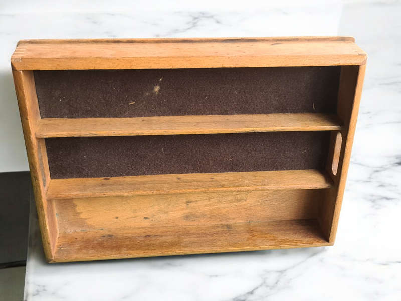 Vintage Wooden cutlery tray or small wall shelve