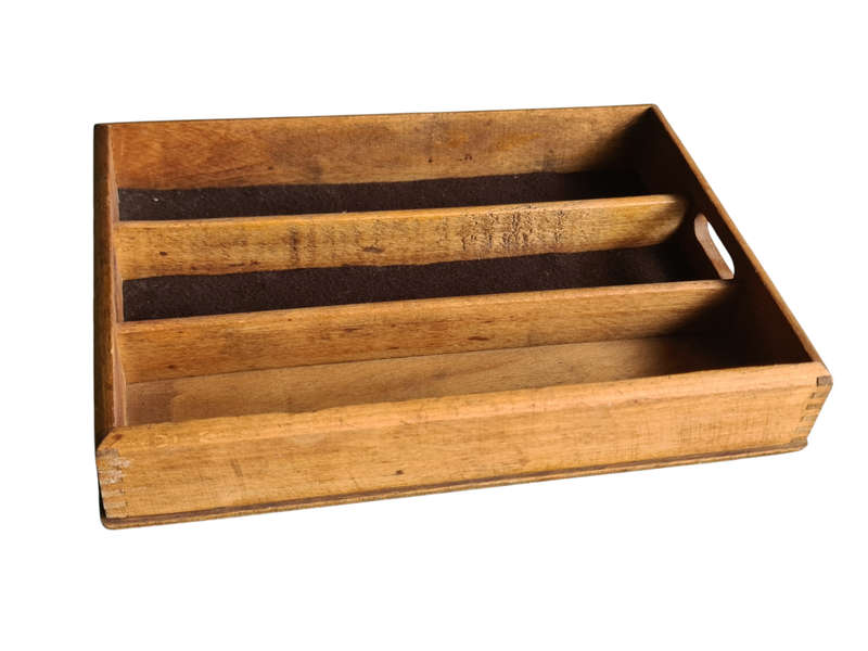 Vintage Wooden cutlery tray or small wall shelve