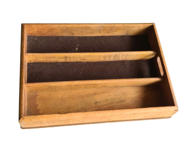 Vintage Wooden cutlery tray or small wall shelve