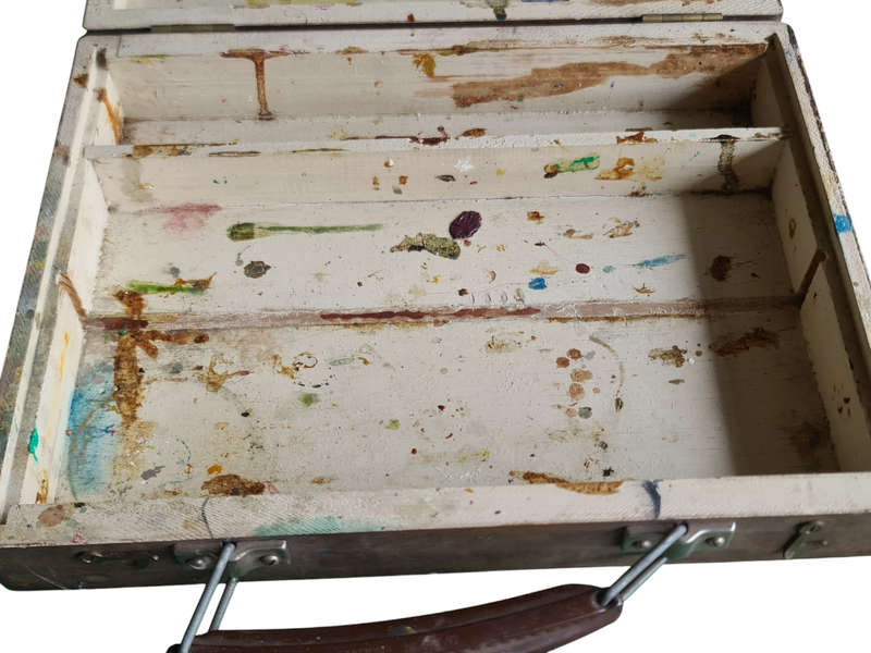 Small wooden painters case
