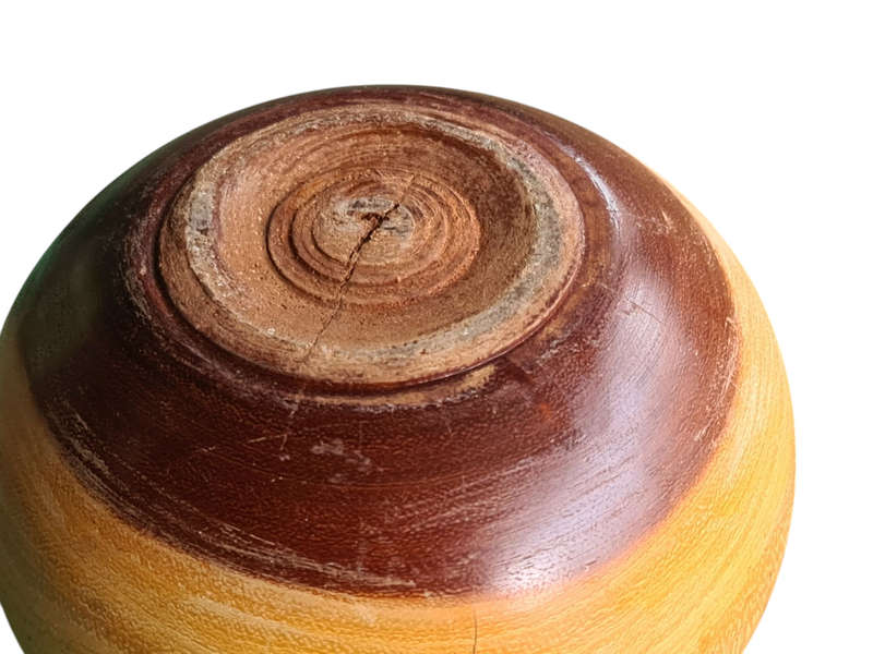 Wooden machine turned bowl