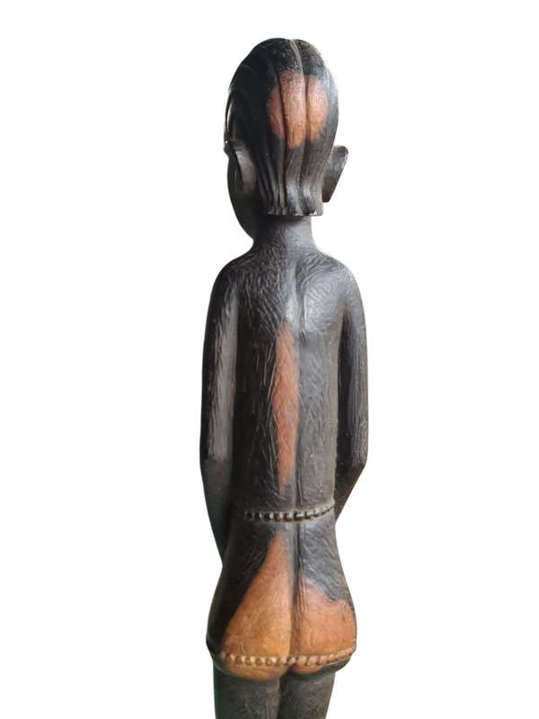 Vintage African Women Fertility Hand Crafted Wooden Art Sculpture Statue