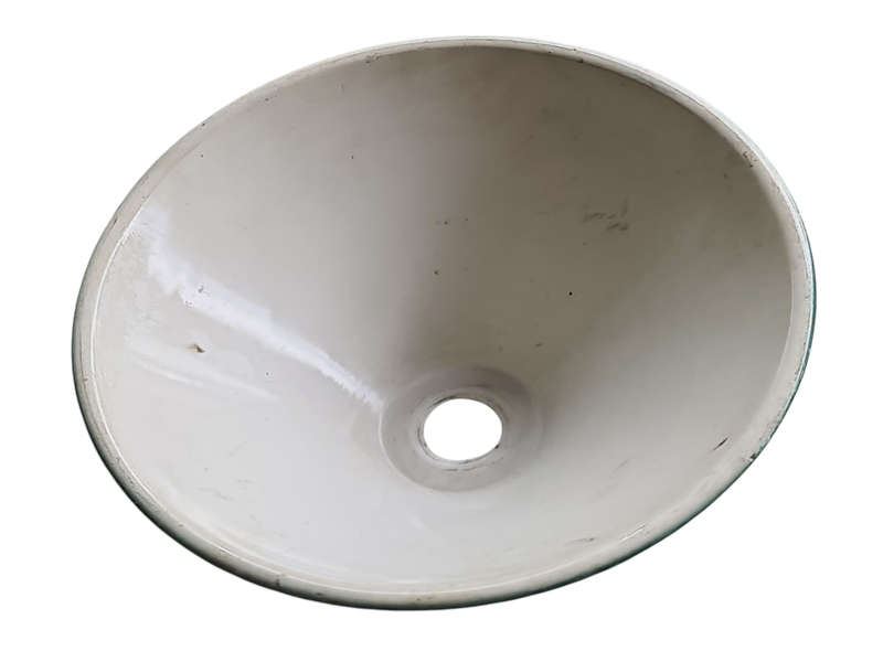 Green and white Enamel shade