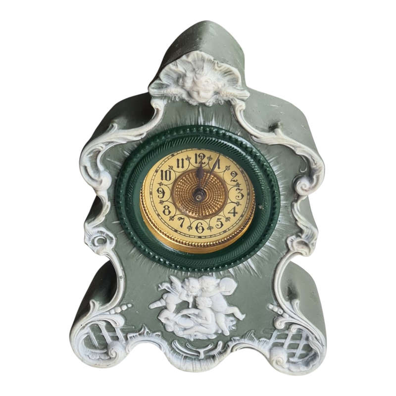 19th Century Bisque table clock
