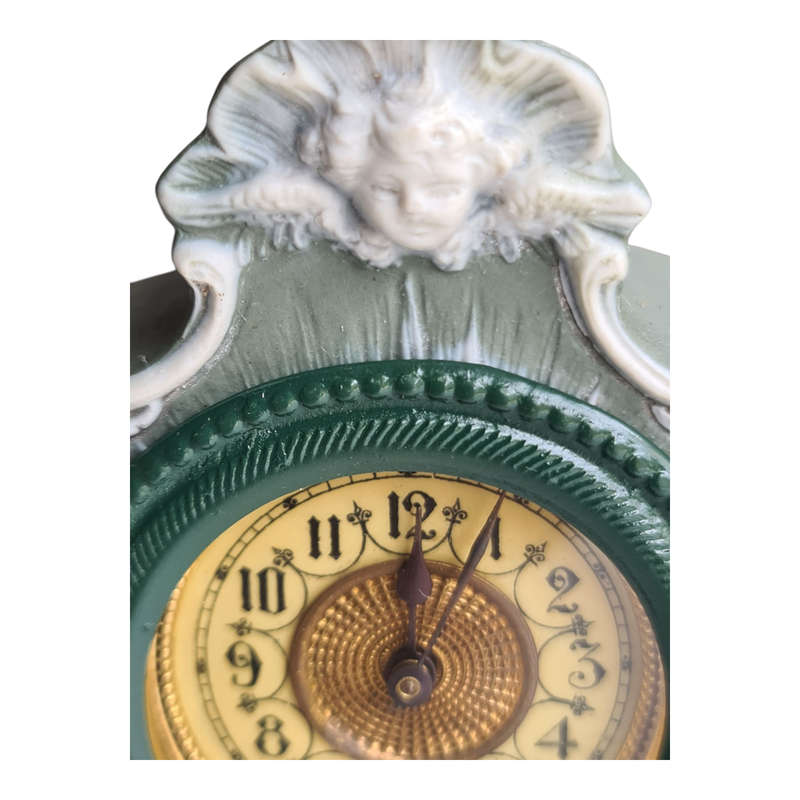 19th Century Bisque table clock