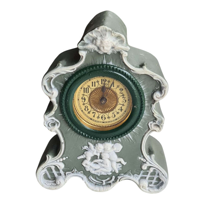 19th Century Bisque table clock