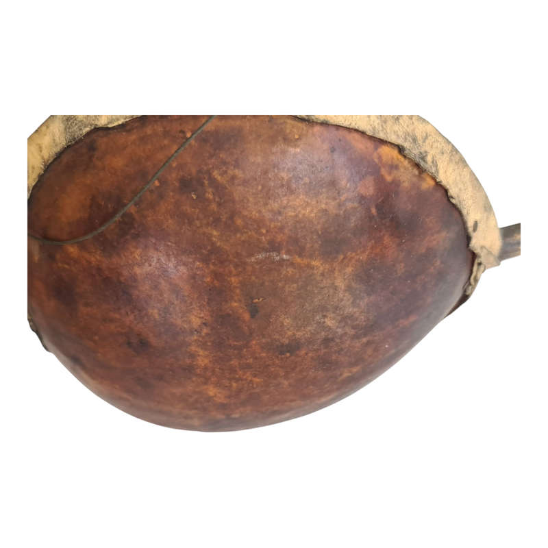 VTG Antique African Adungu 4 String Instrument Arched Bow Harp Gourd Head Guitar