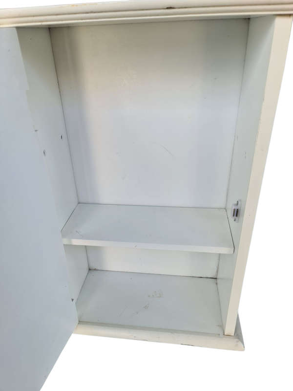 Small white bathroom cupboard