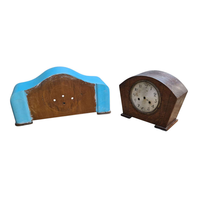X2 Empty mantel clock cases
