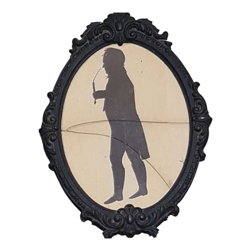 Pair Silhouette framed pictures