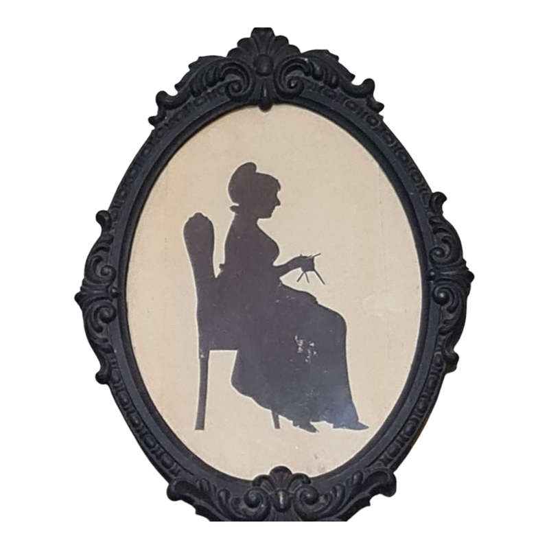 Pair Silhouette framed pictures