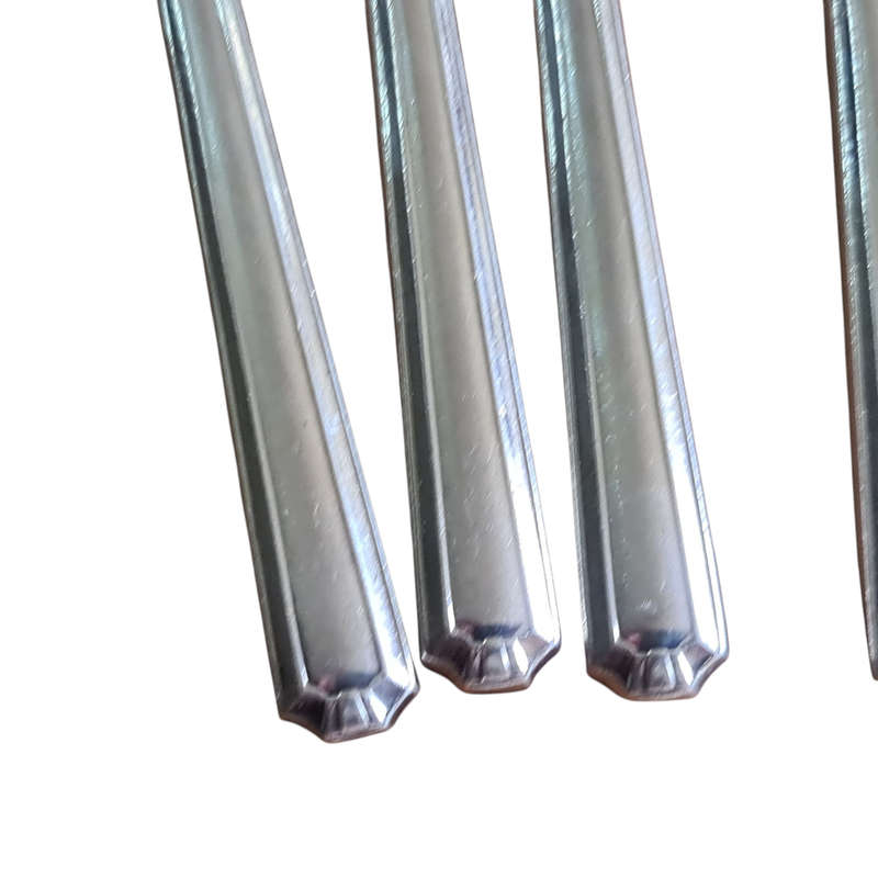 Set x6 Stainless steel and silver plated  handles knifes