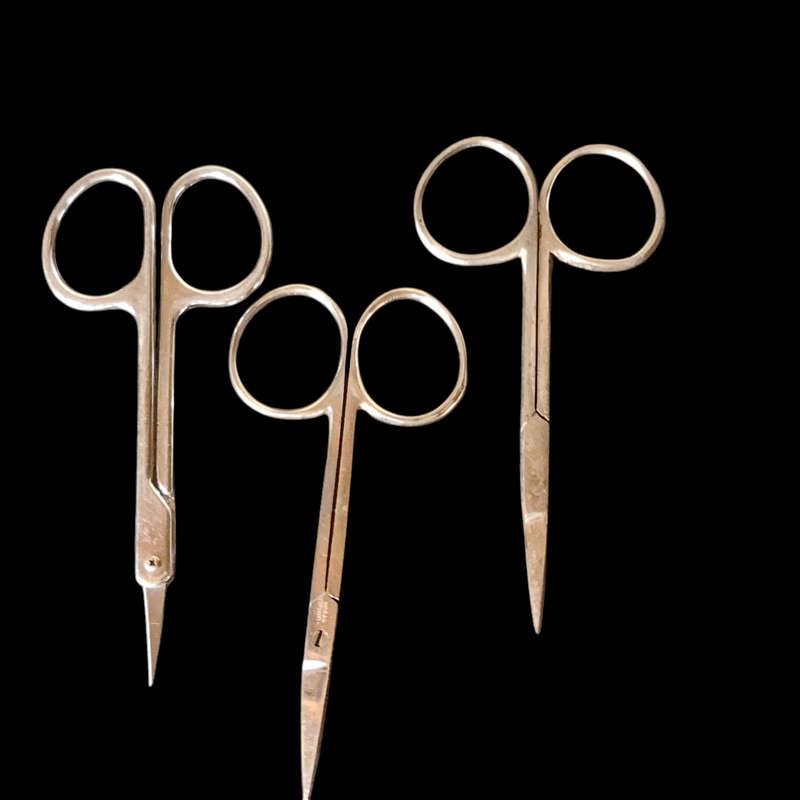Vintage x3 Bow curved scissors