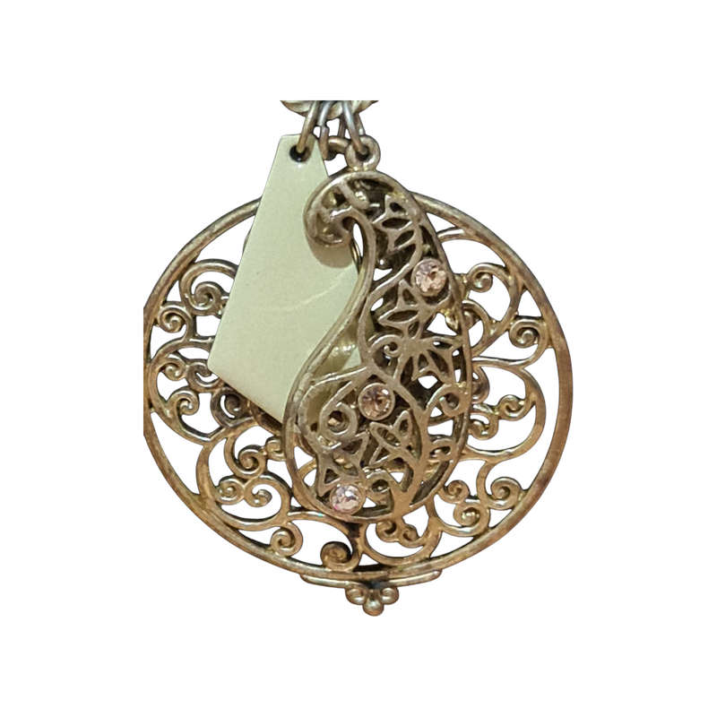 Vintage Gold tone filigree necklace