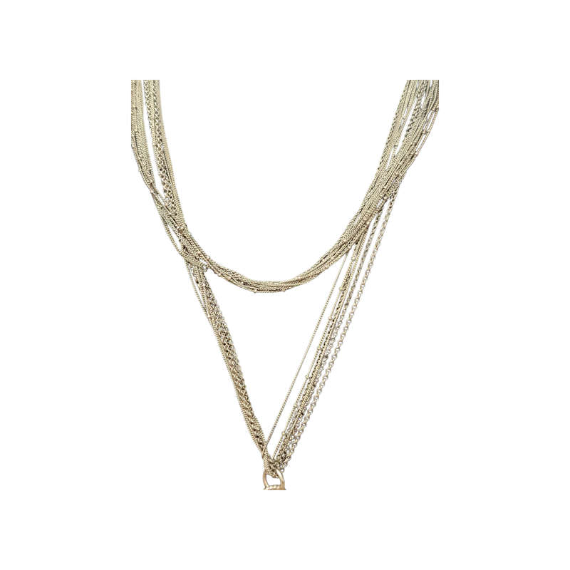 Vintage Gold tone filigree necklace