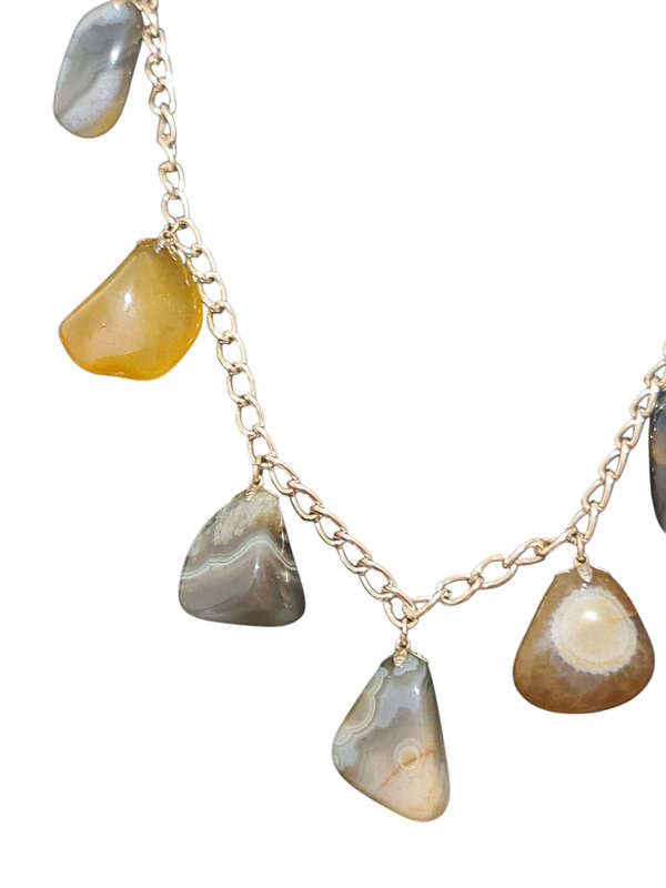 Charm Style Agate Necklace