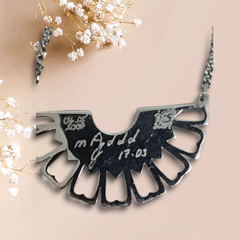 Metal Necklace and Earrings